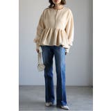 アンチピリング加工裏起毛フロントジップペプラムスウェット 88-004417 | BONJOUR SAGAN | 詳細画像38 