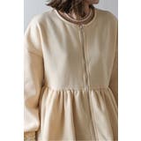 アンチピリング加工裏起毛フロントジップペプラムスウェット 88-004417 | BONJOUR SAGAN | 詳細画像49 