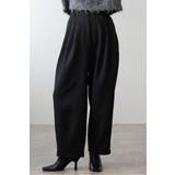 BLACK | トリプルタックワイドバレルパンツ 88-004420 | BONJOUR SAGAN