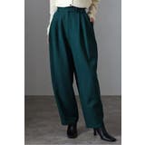 DARK-GREEN | トリプルタックワイドバレルパンツ 88-004420 | BONJOUR SAGAN