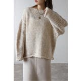 LIGHT-BEIGE | アルパカタッチボートネックローゲージニット 88-004442 | BONJOUR SAGAN
