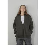 CHARCOAL-GRAY | 2way collared deep | BONJOUR SAGAN