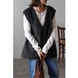 前後2WAYフェイクウール配色ベスト 88-004452 | BONJOUR SAGAN | 詳細画像35 