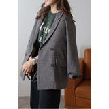 ガンクラブチェックオーバーサイズダブルジャケット 88-004491 | BONJOUR SAGAN | 詳細画像12 