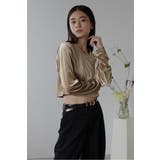 BEIGE | velour cropped pullover | BONJOUR SAGAN