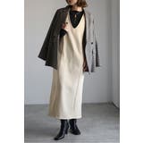 CREAM | アンチピリング加工裏起毛Vネックジャンスカ 88-004670 | BONJOUR SAGAN