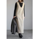 アンチピリング加工裏起毛Vネックジャンスカ 88-004670 | BONJOUR SAGAN | 詳細画像17 