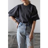 CHARCOAL-GRAY | パフスリーブニットトップス | BONJOUR SAGAN