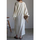 カットワッフル指穴付きボリューム袖ワンピース 77-002021 | BONJOUR SAGAN | 詳細画像3 