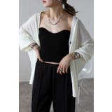 BLACK | ニットリブビスチェ 77-002597 | BONJOUR SAGAN