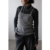 LIGHT-GRAY | ミックスニットキャミ 77-003338 | BONJOUR SAGAN