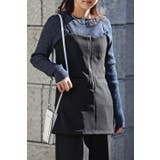 BLACK | フロントジップビスチェキャミ 77-003455 | BONJOUR SAGAN