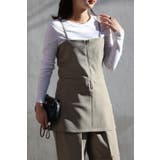LIGHT-KHAKI | フロントジップビスチェキャミ 77-003455 | BONJOUR SAGAN