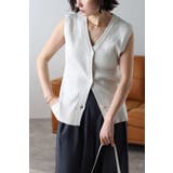 OFF-WHITE | ラメワイドリブVネックベスト 77-003470 | BONJOUR SAGAN