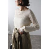 ラメランダムリブニットトップス 77-003474 | BONJOUR SAGAN | 詳細画像1 