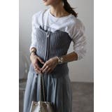 GRAY | ダブルジップニットビスチェ 77-003560 | BONJOUR SAGAN