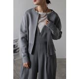 スウェットライクダブルジップカーディガン 77-003561 | BONJOUR SAGAN | 詳細画像1 