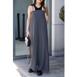 CHARCOAL-GRAY | カップ付きキャミベア2WAYオールインワン 77-003576 | BONJOUR SAGAN
