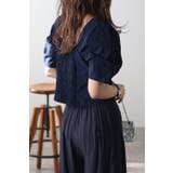 フロントジップパフスリーブブラウス 77-003608 | BONJOUR SAGAN | 詳細画像2 