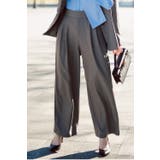 DARK-GRAY | スーツ地ツイルタックパンツ 77-004575 | BONJOUR SAGAN