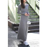 GRAY | 前後2WAYラメリブフレアワンピース 77-004598 | BONJOUR SAGAN