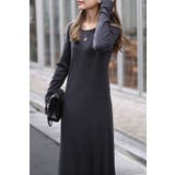 前後2WAYラメリブフレアワンピース 77-004598 | BONJOUR SAGAN | 詳細画像4 