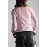 ランダムリブフロントボタンレイヤード風プルオーバー 77-004618 | BONJOUR SAGAN | 詳細画像3