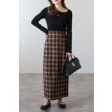 オンブレチェック柄Iラインスカート 77-004639 | BONJOUR SAGAN | 詳細画像13 