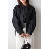 クラッシュデニムボリュームスリーブ2WAYボウタイシャツ 77-004665 | BONJOUR SAGAN | 詳細画像1 