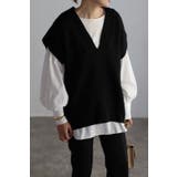 BLACK | ベスト ニット ニットベスト | BONJOUR SAGAN