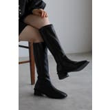 フェイクレザーローヒールロングブーツ 88-001653 | BONJOUR SAGAN | 詳細画像1 