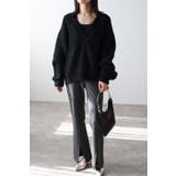 起毛畦ディープVネックニット 88-002551 | BONJOUR SAGAN | 詳細画像6