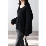 起毛畦ディープVネックニット 88-002551 | BONJOUR SAGAN | 詳細画像7