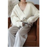 IVORY | 起毛畦ディープVネックニット 88-002551 | BONJOUR SAGAN