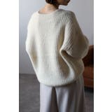 起毛畦ディープVネックニット 88-002551 | BONJOUR SAGAN | 詳細画像12