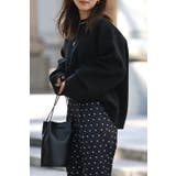 BLACK | ランタンスリーブダイバーニット 88-003129/88-002621 | BONJOUR SAGAN