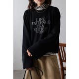 BLACK | クロップドロゴスウェットプルオーバー 88-002728 | BONJOUR SAGAN