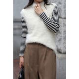 IVORY | シャギーニットベスト 88-002747 | BONJOUR SAGAN