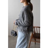 アゼフリンジニットカーディガン 88-003227/88-002961 | BONJOUR SAGAN | 詳細画像1