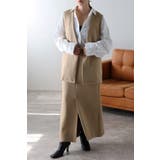 BEIGE | ジレ×Iラインスカート 88-003034 | BONJOUR SAGAN