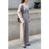 GRAY-BEIGE | ベルスリーブカシュクールオールインワン 88-003119 | BONJOUR SAGAN