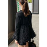 切替フェザージャガードフリンジ長袖プルオーバー 88-003120 | BONJOUR SAGAN | 詳細画像3 