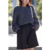 DARK-GRAY | クロップドループヤーンニットカーディガン 88-003135 | BONJOUR SAGAN