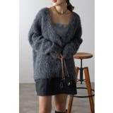 CHARCOAL-GRAY | アルパカタッチディープVカーディガン 88-003150 | BONJOUR SAGAN