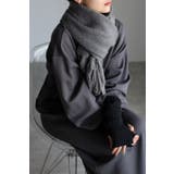 DARK-GRAY | フリンジマフラー 88-003172 | BONJOUR SAGAN