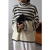 WHITE×BLACK | タートルボーダールーズニット 88-003217 | BONJOUR SAGAN