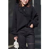 BLACK | ショルダーチュールセットアルパカタッチニット 88-003231 | BONJOUR SAGAN