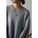 片畦編みヤーンVネックニット 88-003412 | BONJOUR SAGAN | 詳細画像14 