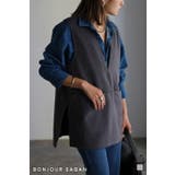 ウールライクフロントポケットベスト 88-001818 | BONJOUR SAGAN | 詳細画像1 