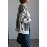 スナップボタンボーダーカーディガン 77-001838 | BONJOUR SAGAN | 詳細画像2 